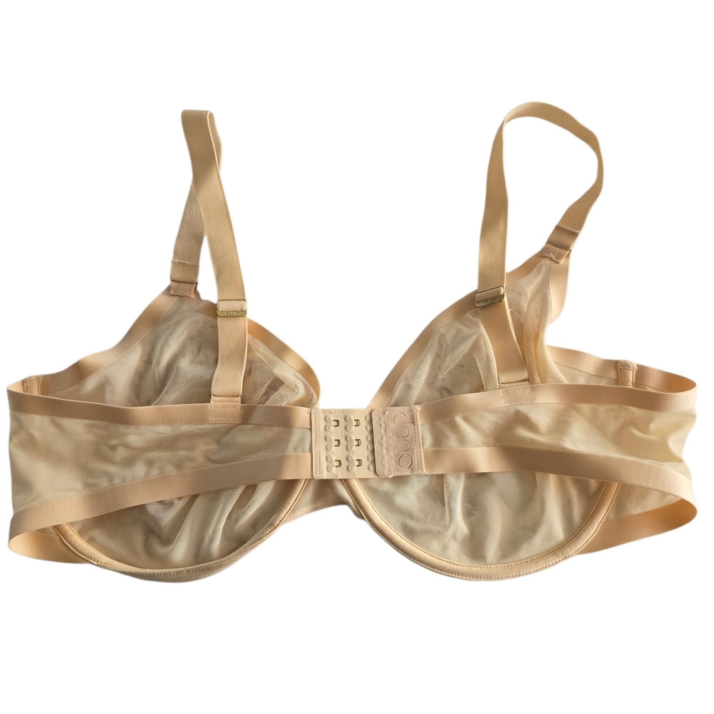 CUUP Sheer Mesh The Plunge Underwire Bra in Nude 42F Like New! - Picture 3 of 5